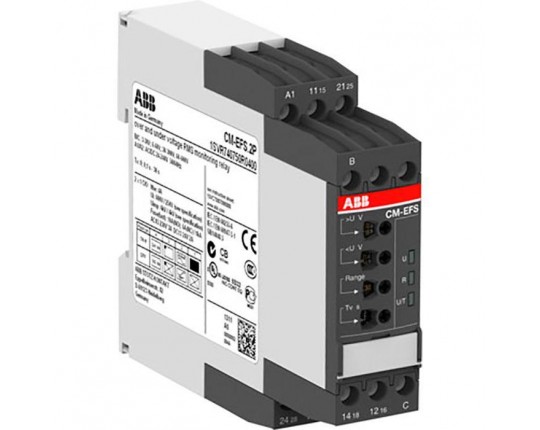 Однофазное реле контроля напряжения CM-EFS.2S (AC/DC (Umin 3В, Umax 600В AC) c реле времени, питание 1SVR730750R0400