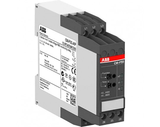 Трёхфазное реле контроля асимметрии фаз CM-PAS.41S с регул порог срабатывания 2- 25%, Uпит=Uизм=3х30 1SVR730774R3300