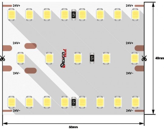 Светодиодная влагозащищенная лента DesignLed 40W/m 420LED/m 2835SMD нейтральный белый 2,5M 003247