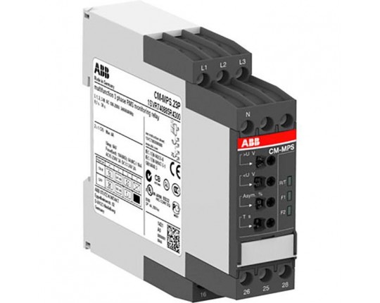 Реле контроля CM-MPS.31S без контр нуля, Umin/Umax=3х160-230В/220- 300BAC, 2ПК, винтовые клеммы 1SVR730884R1300