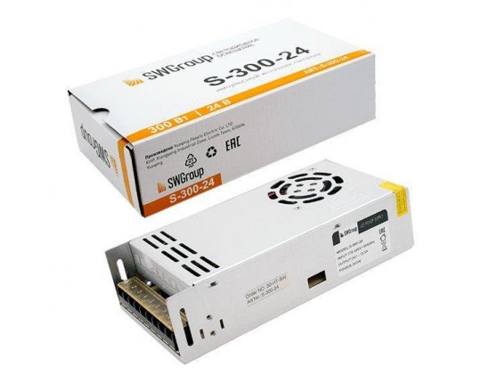 Блок питания SWG 24V 300W IP20 12,5A S-300-24 000119