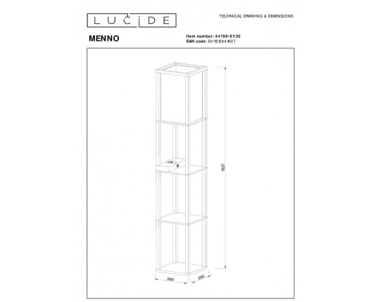 Торшер Lucide Menno 44799/81/30