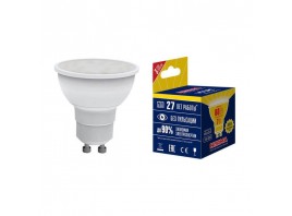 Лампа светодиодная GU10 7W 3000K матовая LED-JCDR-7W/WW/GU10/NR UL-00003838