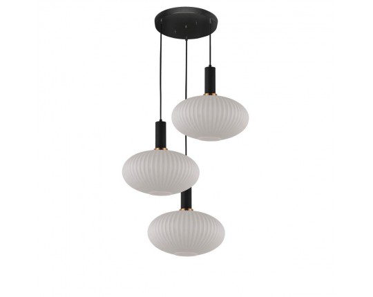 Подвесная люстра Lumina Deco Floril LDP 1216-3 WT+BK