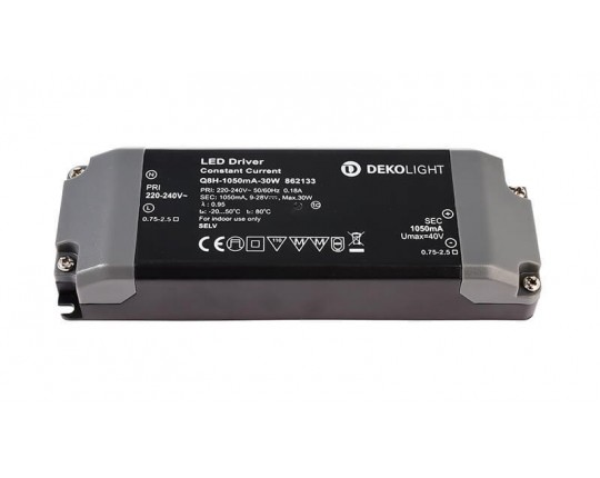 Драйвер Deko-Light Q8H-1050mA/30W 9-28V 30W IP20 1,05A 862133