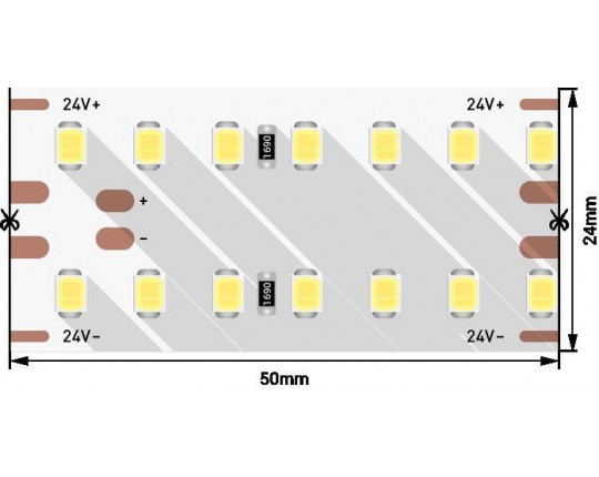 Светодиодная влагозащищенная лента DesignLed 25W/m 280LED/m 2835SMD нейтральный белый 2,5M 003246