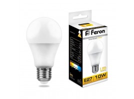 Лампа светодиодная Feron E27 10W 2700K Шар Матовая LB-92 25457