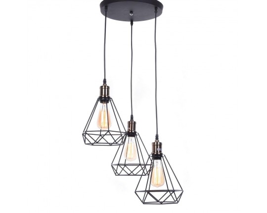 Подвесная люстра Lumina Deco Cobi LDP 11609-3 BK