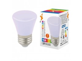 Лампа светодиодная Volpe E27 1W RGB матовая LED-D45-1W/RGB/E27/FR/С BELL UL-00005805