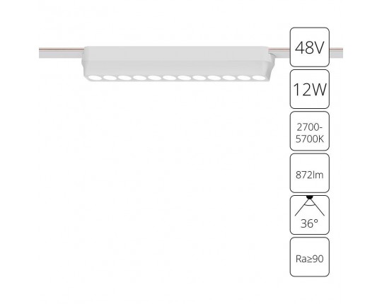 Трековый светодиодный светильник Arte Lamp Rapid A2954PL-1WH