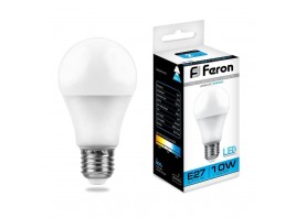 Лампа светодиодная Feron E27 10W 6400K Шар Матовая LB-92 Шар 25459