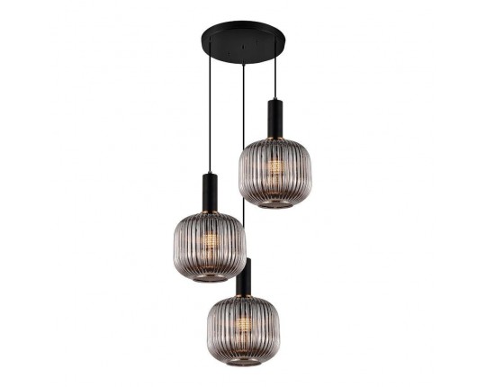 Подвесная люстра Lumina Deco Gato LDP 1217-3 GY+BK