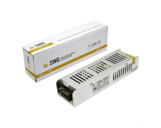 Блок питания SWG 12V 150W IP20 12,5A T-150-12 000167