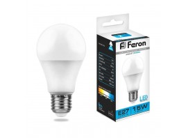 Лампа светодиодная Feron E27 15W 6400K Шар Матовая LB-94 25630