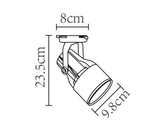 Трековый светильник Arte Lamp A6252PL-1BK