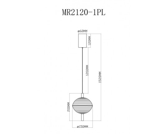 Подвесной светодиодный светильник MyFar Claire MR2120-1PL