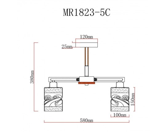 Потолочная люстра MyFar Olivia MR1823-5C