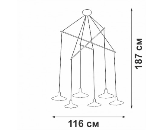 Подвесная люстра Vitaluce V4825-1/6S