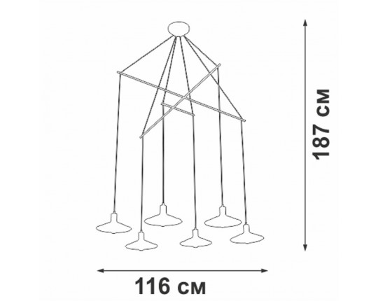 Подвесная люстра Vitaluce V4825-0/6S