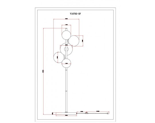 Торшер Moderli Molly V10792-5F