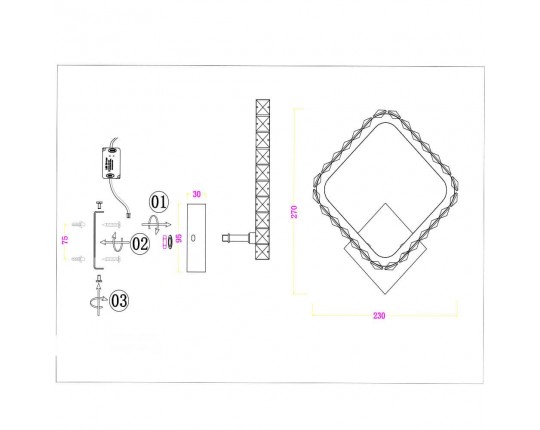 Настенный светильник Seven fires Калитри SF7019/1W-SGD