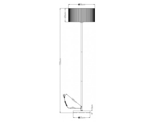 Торшер Arte Lamp Mallorca A1021PN-1SS