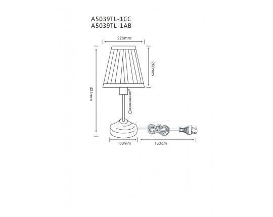 Настольная лампа Arte Lamp Marriot A5039TL-1CC