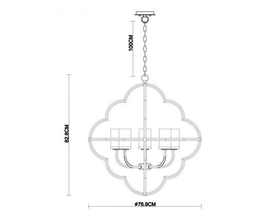 Подвесная люстра Vele Luce Ortico VL1103L08