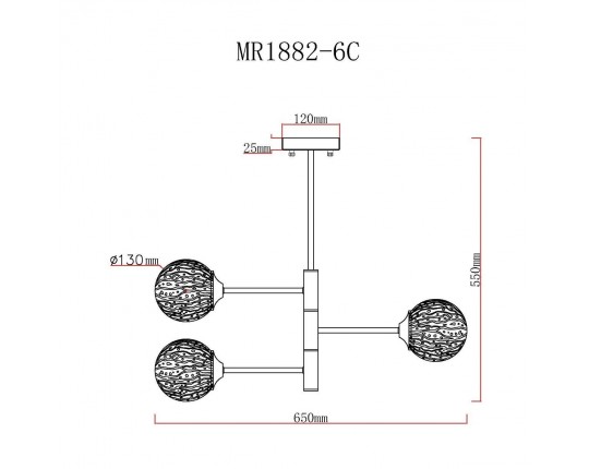 Потолочная люстра MyFar Camilla MR1882-6C