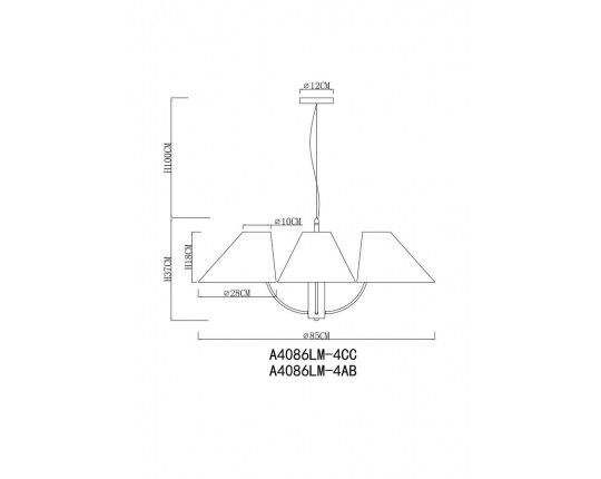 Подвесная люстра Arte Lamp Rondo A4086LM-4CC