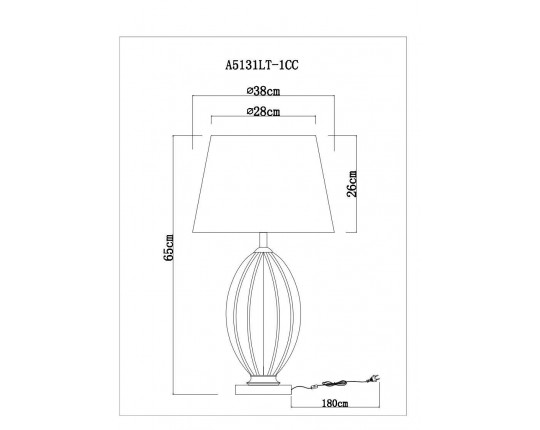 Настольная лампа Arte Lamp Beverly A5132LT-1CC