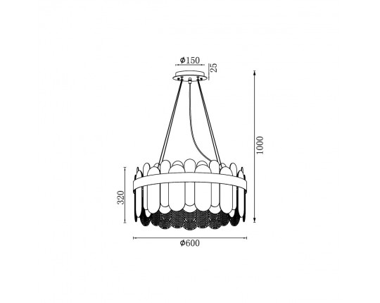 Подвесная люстра Vele Luce Delizia VL3185P12