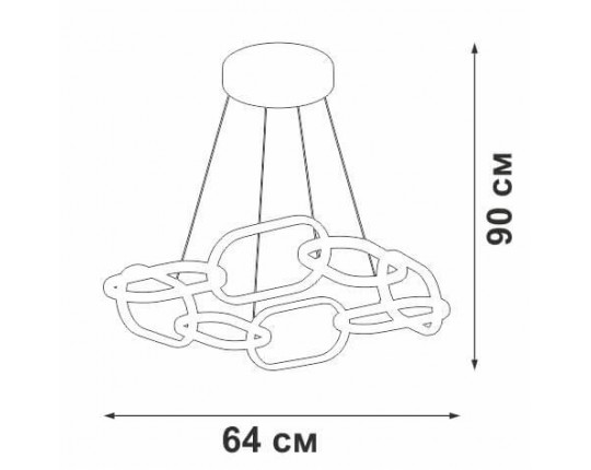 Подвесная светодиодная люстра Vitaluce V4695-1/8S