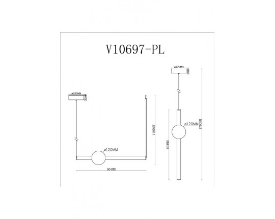 Подвесной светодиодный светильник Moderli Eclipse V10697-PL