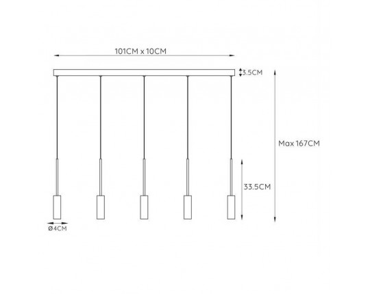 Подвесной светодиодный светильник Lucide Tubule 24401/35/30