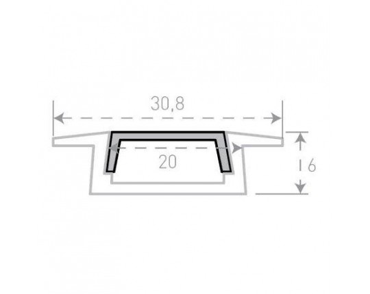 Встраиваемый профиль с рассеивателем SWG RC-3006 900083