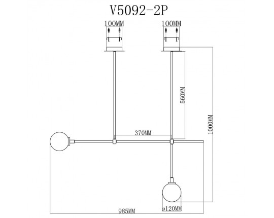 Подвесная люстра Moderli Lingdal V5093-2P