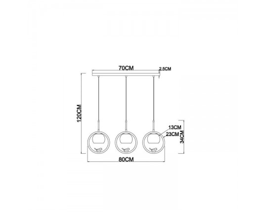 Подвесной светильник Arte Lamp Caprice A4182SP-3BR