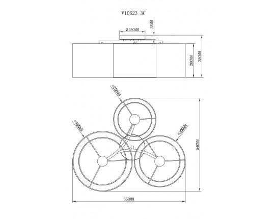 Потолочная люстра Moderli Room V10623-3C