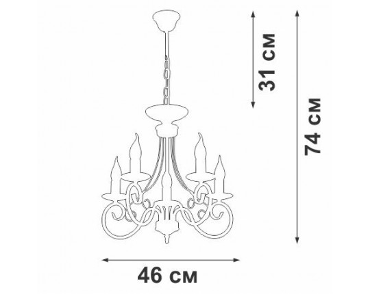 Подвесная люстра Vitaluce V3814-0/5