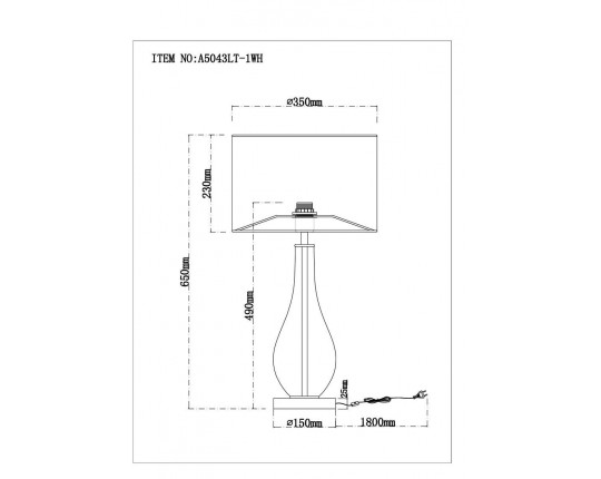 Настольная лампа Arte Lamp Naos A5043LT-1WH