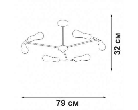 Потолочная люстра Vitaluce V3025-1/6PL