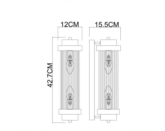 Настенный светильник Arte Lamp Hanna A1070AP-2PB