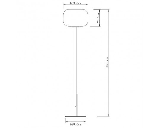 Торшер Milosh Tendence KIZZI 0912FL-1BK