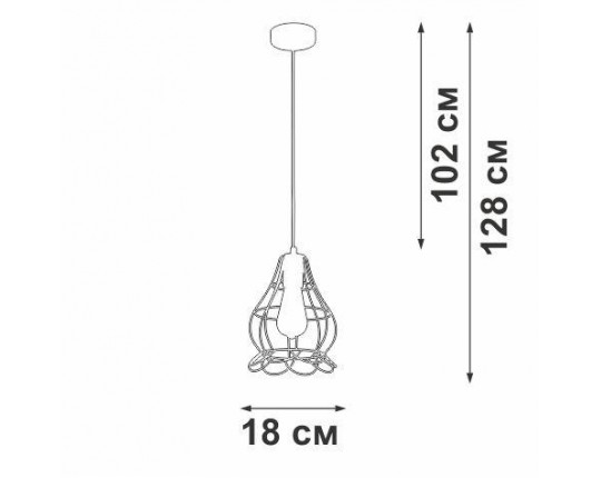 Подвесной светильник Vitaluce V2868-1/1S
