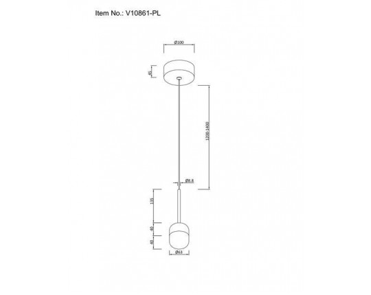 Подвесной светодиодный светильник Moderli Drop V10861-PL