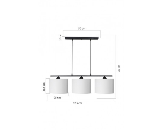 Подвесная люстра Toplight Laurene TL1610H-03WH