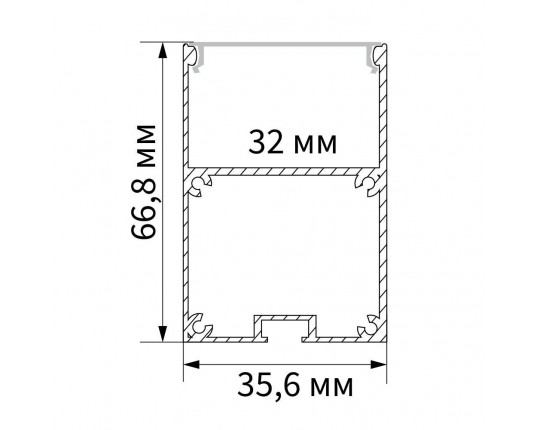 Профиль алюминиевый накладной Feron CAB267 10378