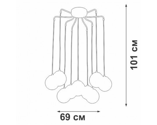 Подвесная люстра Vitaluce V48900-73/9PL