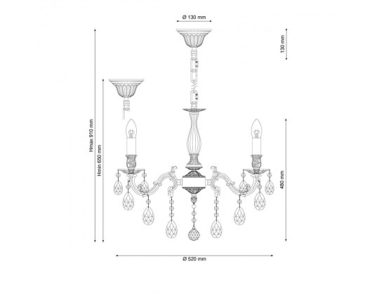 Подвесная люстра Lucia Tucci Firenze 141.5 Antique